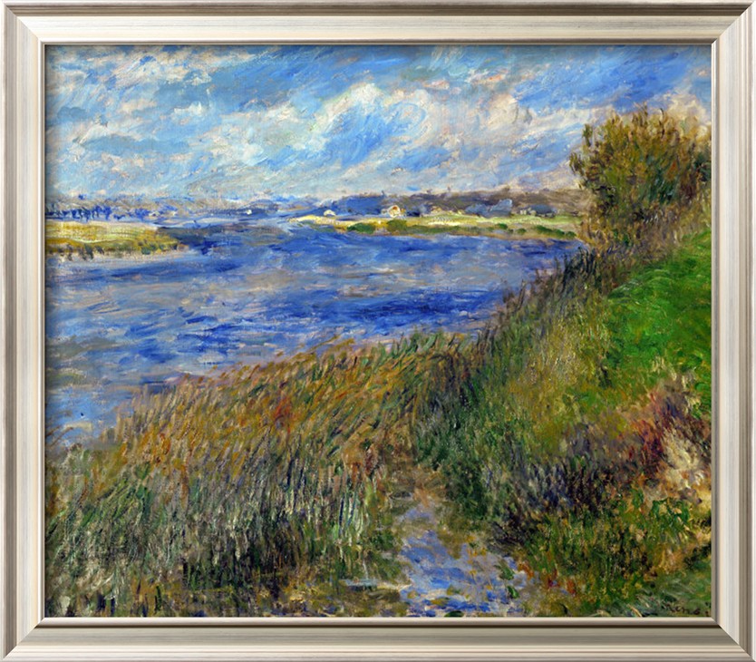 La Seine a Champrosay Banks of the Seine River at Champrosay 1876 - Pierre-Auguste Renoir painting on canvas